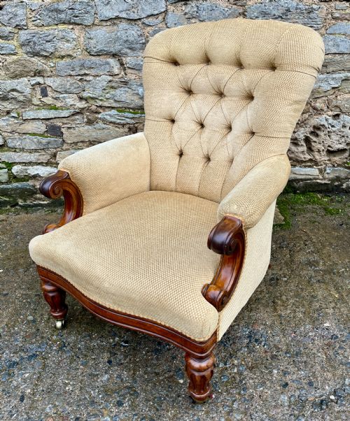 fig 2. Victorian Walnut Framed Armchair