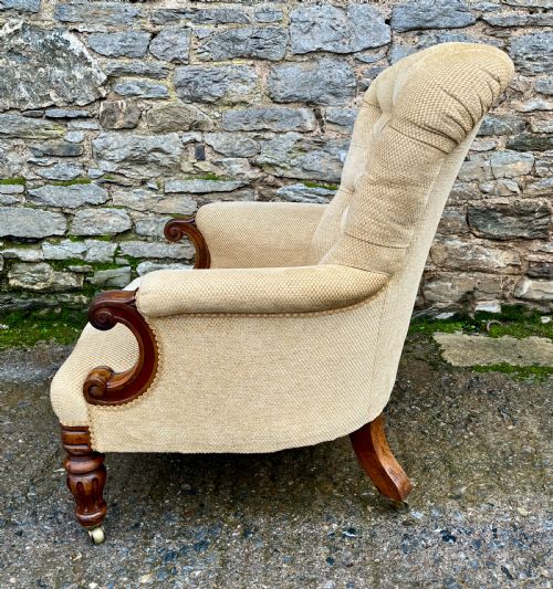fig 3. Victorian Walnut Framed Armchair