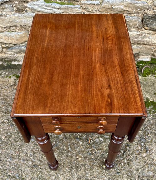 fig 1. Victorian Mahogany Drop Flap Work Table