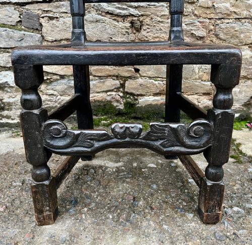 17TH CENTURY OAK BACKSTOOL - ADDITIONAL PHOTO 3