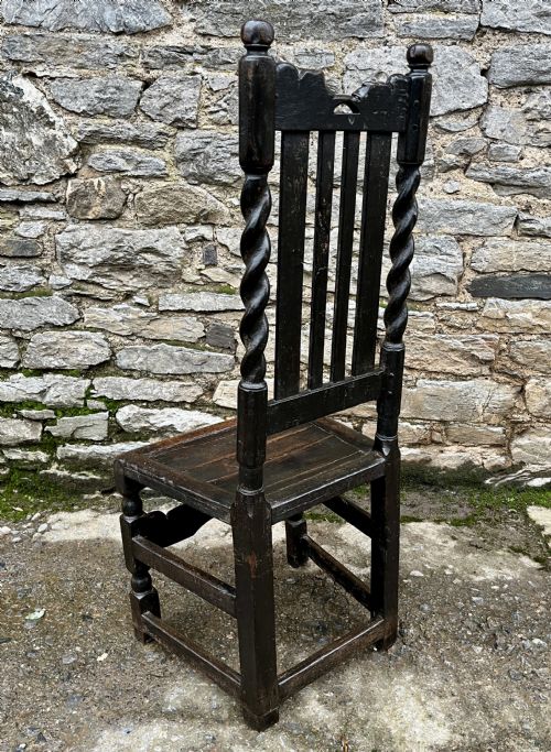 17TH CENTURY OAK BACKSTOOL - ADDITIONAL PHOTO 4