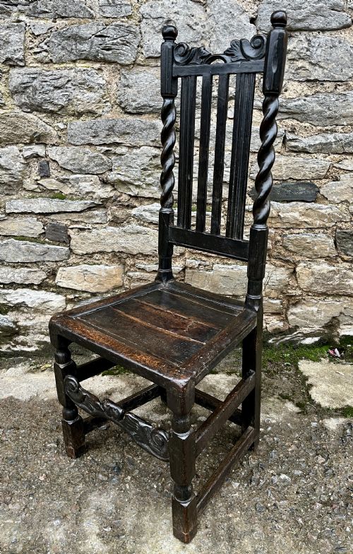 17TH CENTURY OAK BACKSTOOL - ADDITIONAL PHOTO 6