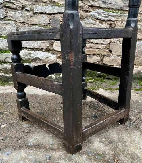 17TH CENTURY OAK BACKSTOOL - ADDITIONAL PHOTO 7