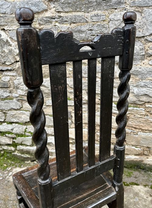 17TH CENTURY OAK BACKSTOOL - ADDITIONAL PHOTO 8