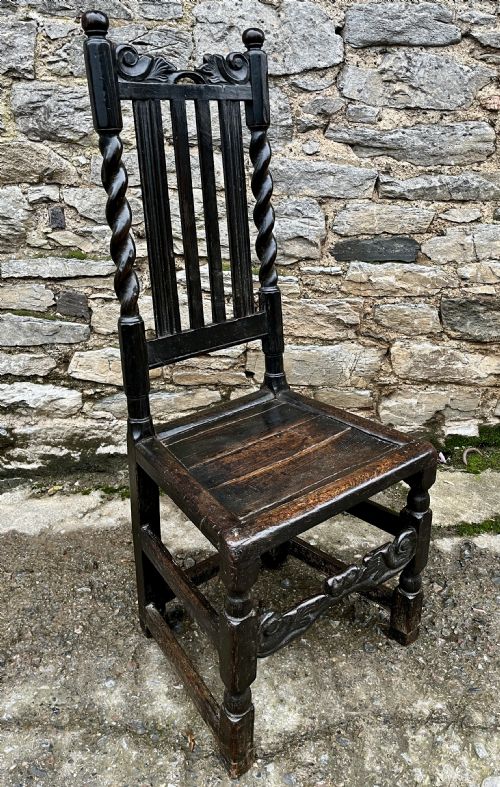 17TH CENTURY OAK BACKSTOOL - ADDITIONAL PHOTO 11