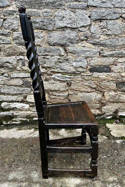 17TH CENTURY OAK BACKSTOOL - ADDITIONAL PHOTO 14