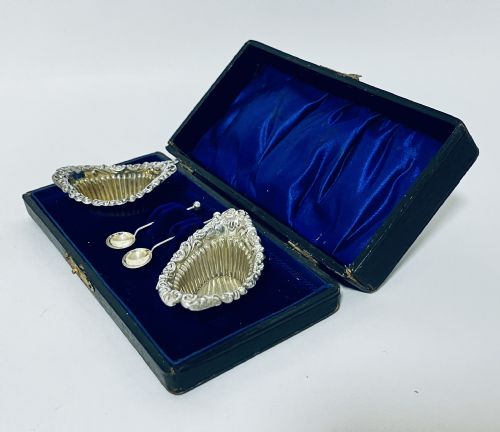 fig 2. Pair of Antique Silver Salts