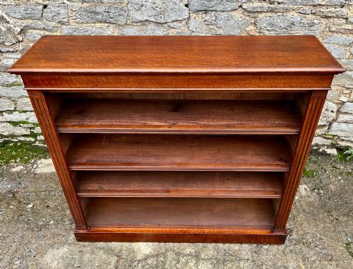 fig 1. Edwardian Oak Open Bookcase