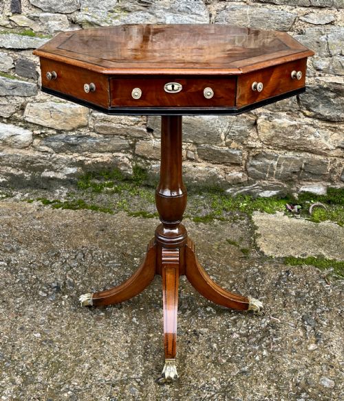 fig 1. Regency Mahogany Octagonal Occasional Table