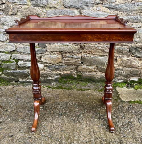 fig 1. Victorian Mahogany Tray Top Side Table