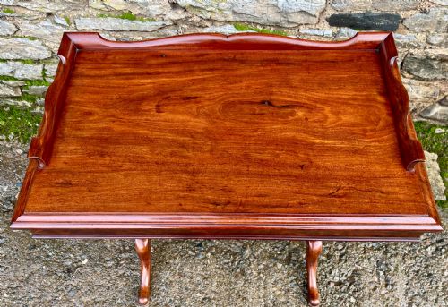 fig 2. Victorian Mahogany Tray Top Side Table