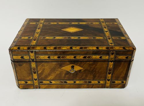 fig 1. Victorian Tunbridge Ware Jewellery Box