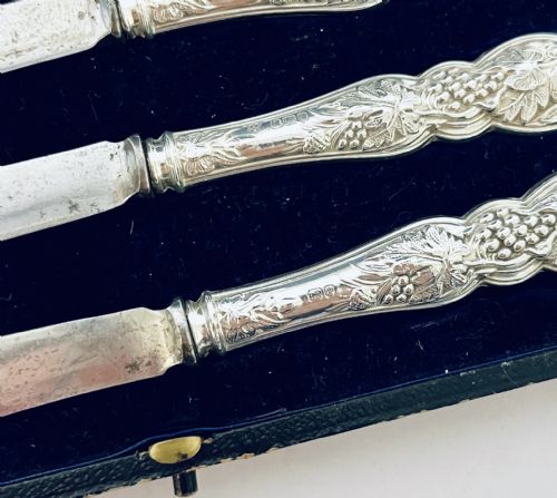 SET OF 6 VICTORIAN SILVER HANDLED BUTTER KNIVES - ADDITIONAL PHOTO 7