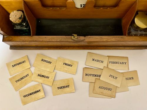 fig 1. Antique Oak Stationery Cabinet