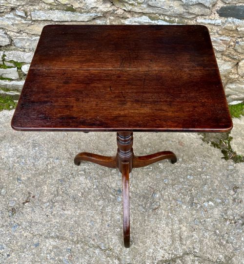 GEORGIAN OAK TILT TOP WINE TABLE - ADDITIONAL PHOTO 1