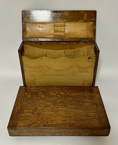 VICTORIAN OAK STATIONERY CABINET - ADDITIONAL PHOTO 2