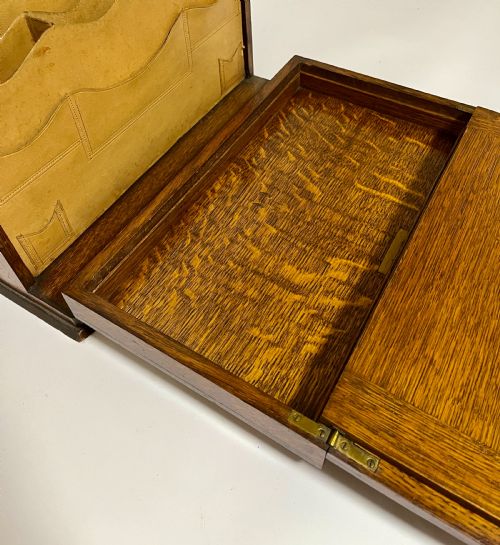 VICTORIAN OAK STATIONERY CABINET - ADDITIONAL PHOTO 7