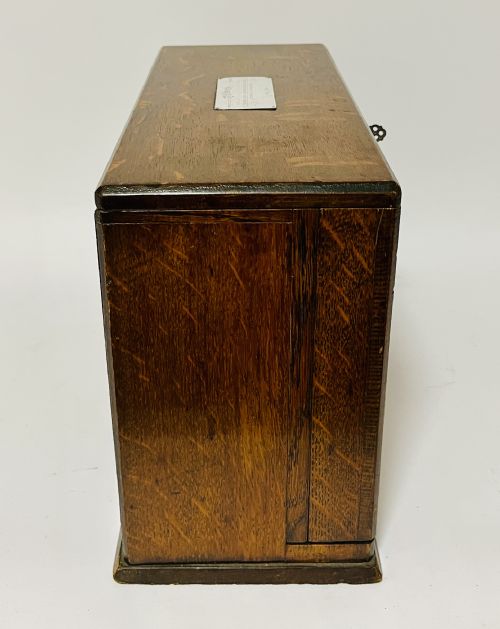 VICTORIAN OAK STATIONERY CABINET - ADDITIONAL PHOTO 16