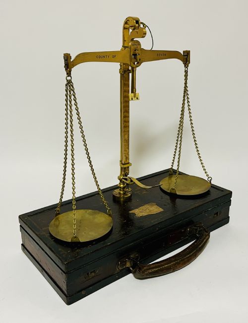 ANTIQUE DEVON COUNTY EXCISE SCALES - ADDITIONAL PHOTO 14