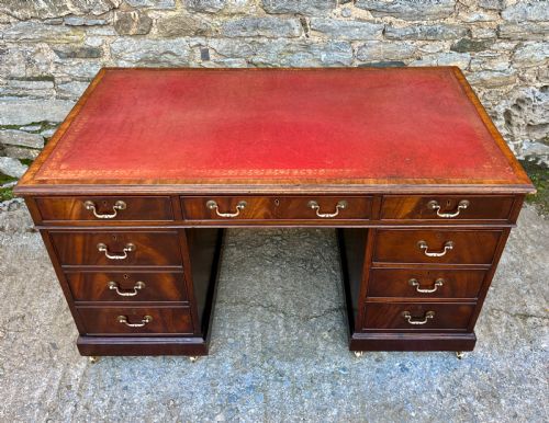 fig 1. Victorian Mahogany Partner's Desk