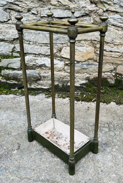 VICTORIAN BRASS STICK STAND - ADDITIONAL PHOTO 3