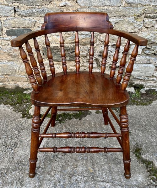 fig 1. Antique Elm Captains Chair