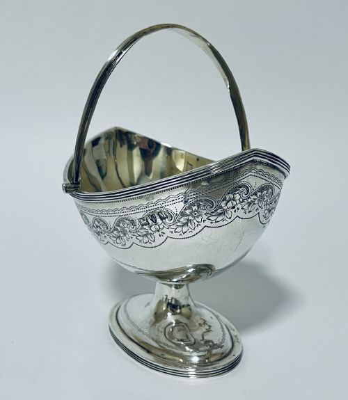 VICTORIAN SILVER SUGAR BASKET - ADDITIONAL PHOTO 2