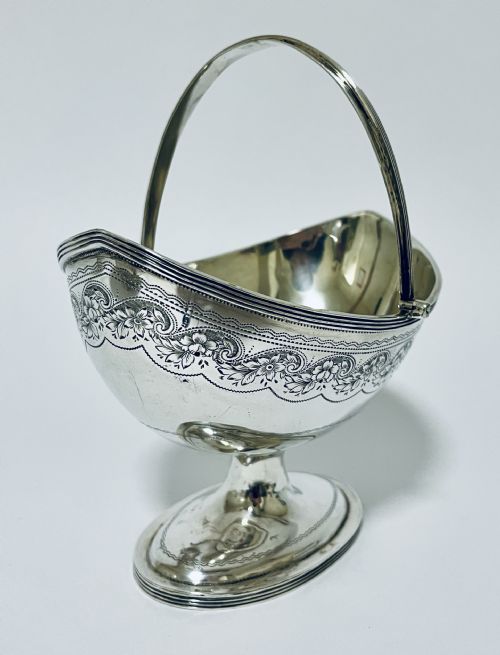 VICTORIAN SILVER SUGAR BASKET - ADDITIONAL PHOTO 3