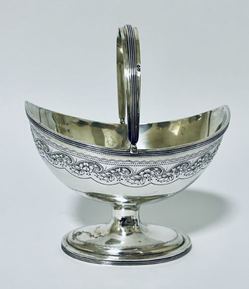 VICTORIAN SILVER SUGAR BASKET - ADDITIONAL PHOTO 4