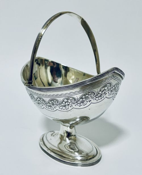 VICTORIAN SILVER SUGAR BASKET - ADDITIONAL PHOTO 12