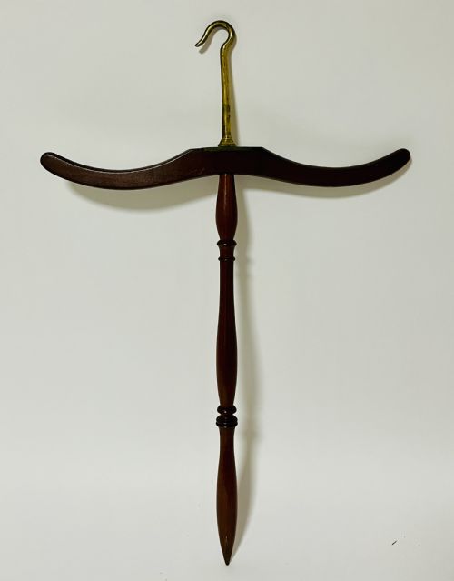 Antique Mahogany Barrister's Gown and Wig Hanger
