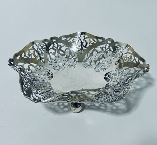 ANTIQUE SILVER BONBON DISH