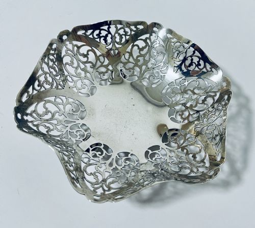 ANTIQUE SILVER BONBON DISH - ADDITIONAL PHOTO 1