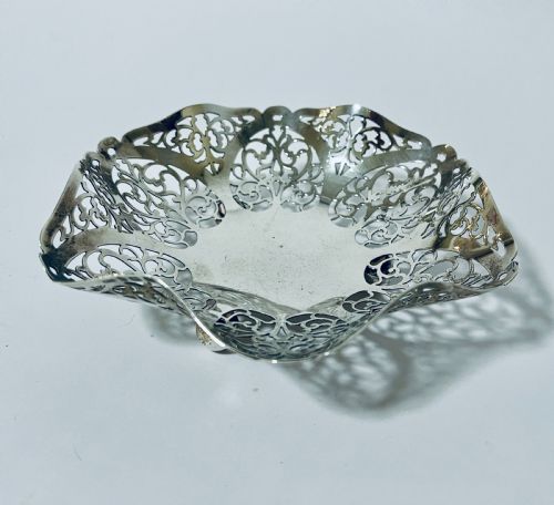 ANTIQUE SILVER BONBON DISH - ADDITIONAL PHOTO 2