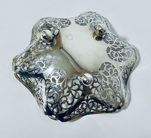 ANTIQUE SILVER BONBON DISH - ADDITIONAL PHOTO 4