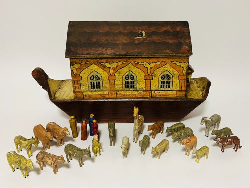 Victorian German Noah's Ark and Animals