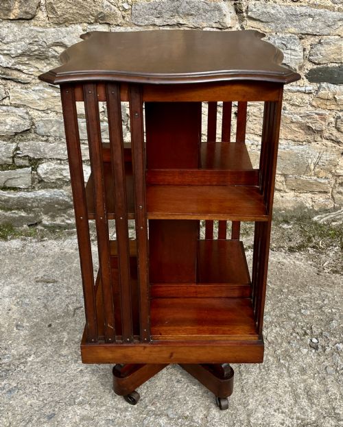 Edwardian Mahogany Revolving Bookcase