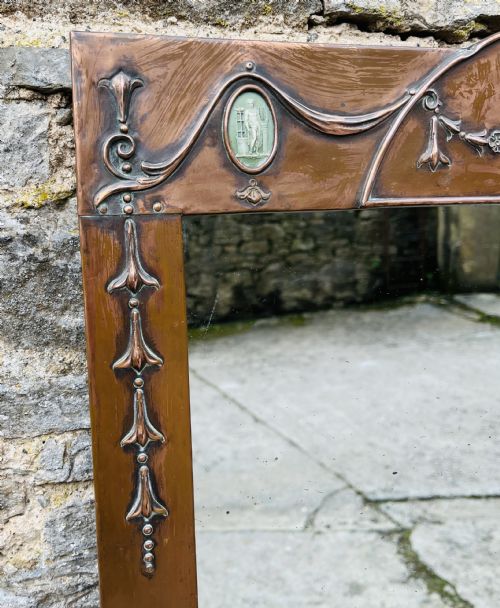 ARTS AND CRAFTS COPPER MIRROR - ADDITIONAL PHOTO 1