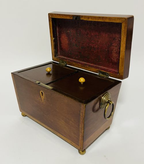 fig 1. Regency Partridge Wood Tea Caddy