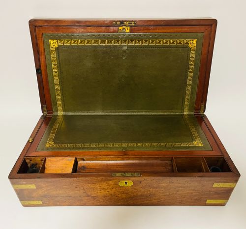 VICTORIAN MAHOGANY CAMPAIGN WRITING SLOPE - ADDITIONAL PHOTO 1