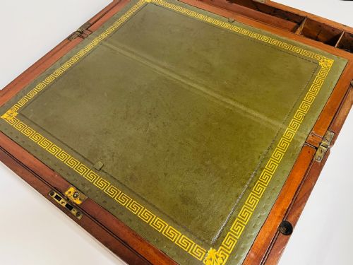 VICTORIAN MAHOGANY CAMPAIGN WRITING SLOPE - ADDITIONAL PHOTO 7
