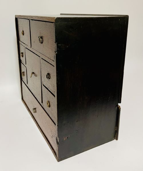 18TH CENTURY GEORGIAN OAK SPICE CABINET - ADDITIONAL PHOTO 5