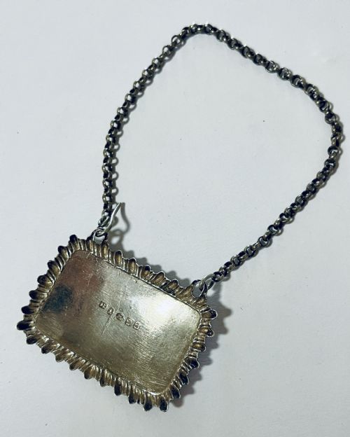 fig 1. Georgian Silver Decanter Label