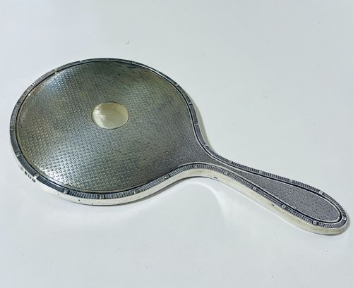 Antique Silver Hand Mirror