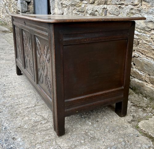 18TH CENTURY OAK PANELLED COFFER - ADDITIONAL PHOTO 14