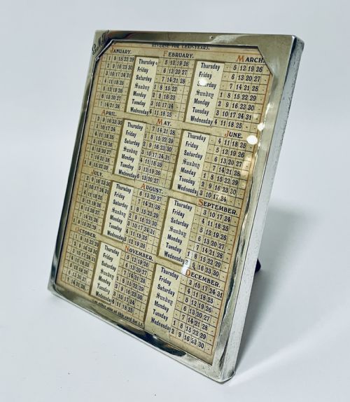 ANTIQUE SILVER PERPETUAL DESK CALENDAR - ADDITIONAL PHOTO 8