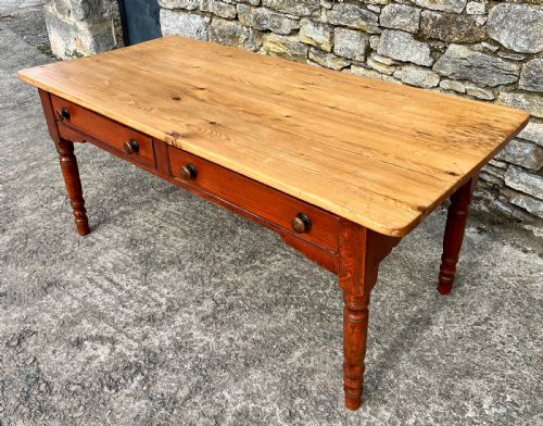 fig 2. Victorian Pine Farmhouse Table