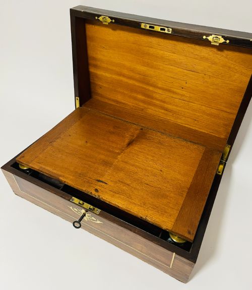 fig 1. Victorian Rosewood Inlaid Writing Slope