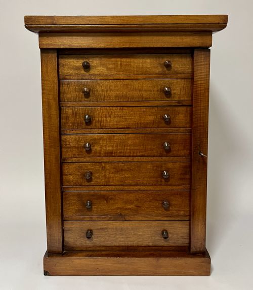 Victorian Mahogany Tabletop Wellington Chest