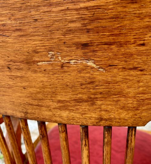 EDWARDIAN OAK SWIVEL AND TILT DESK CHAIR - ADDITIONAL PHOTO 1